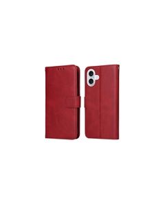 SKALO iPhone 17 PU-läder Plånboksfodral - Röd