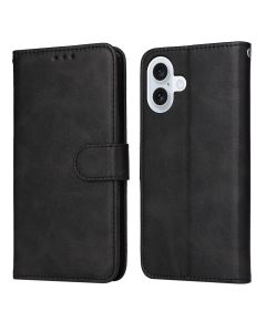 SKALO iPhone 17 PU-läder Plånboksfodral - Svart