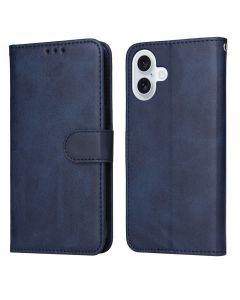 SKALO iPhone 17 PU-läder Plånboksfodral - Blå